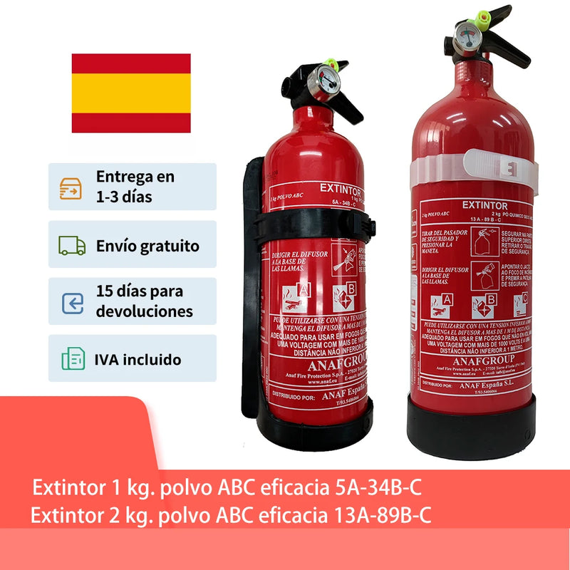 1 Kg efficiency 5A-34B-C or 2 Kg efficiency fire extinguisher 13A-89B-C car Boat House fire extinguisher with gauge and bracket marking and manufactured CE