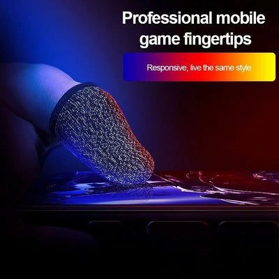 1 Pair Super Thin Gaming Finger Sleeve Breathable Fingertips For Pubg Mobile Games Touch Screen