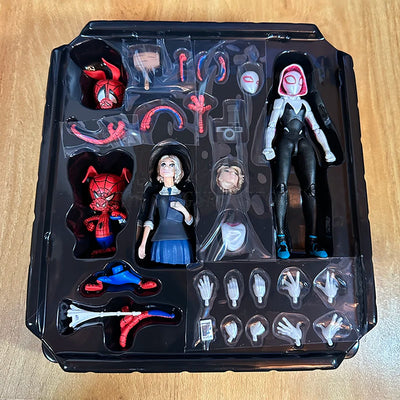 13cm Sv Action Gwen Stacy Action Figure PVC Collection Sentinel Marvel Spider-Man Into the Spider-Verse Spider-Gwen Model Toys